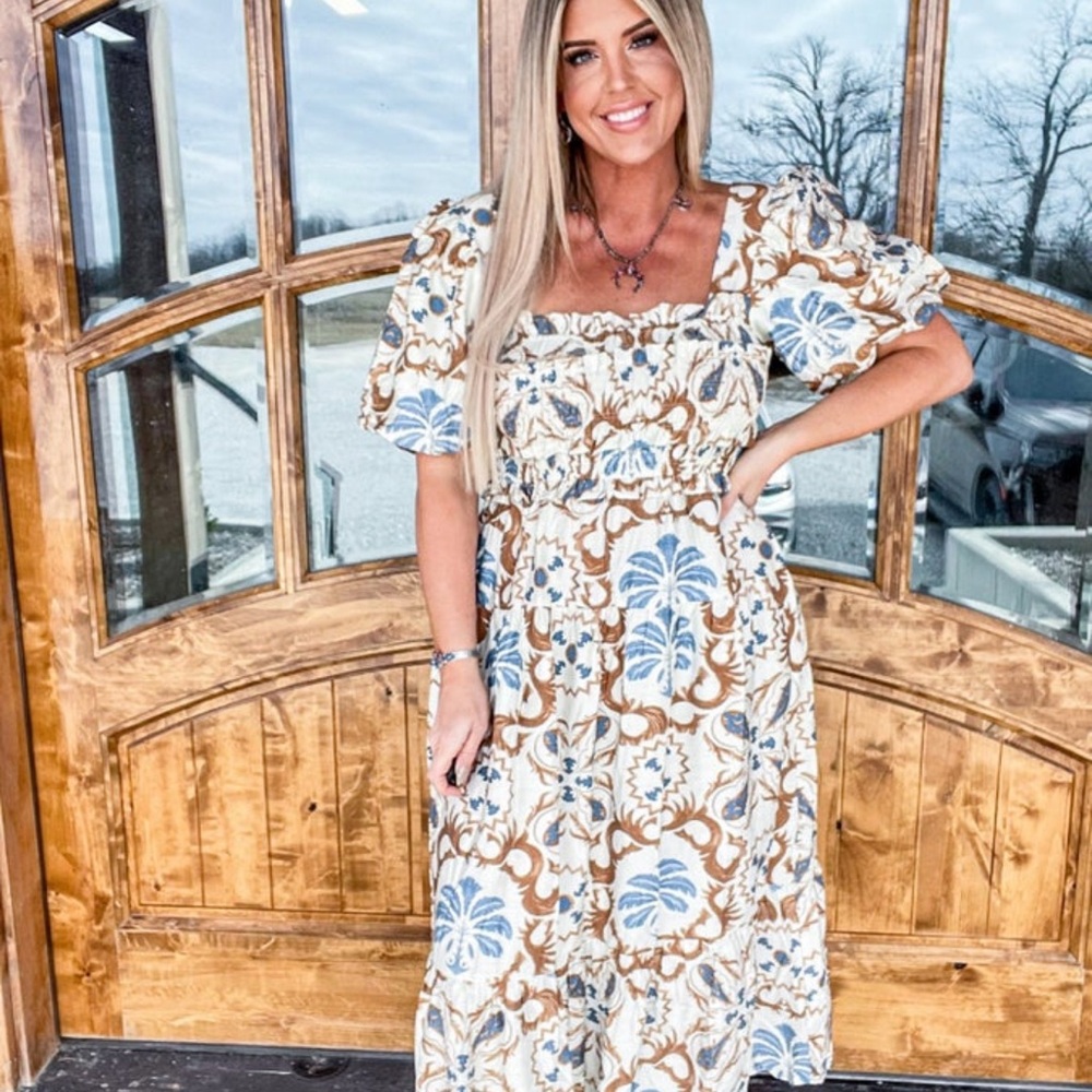 Floral Puff Sleeve Dress